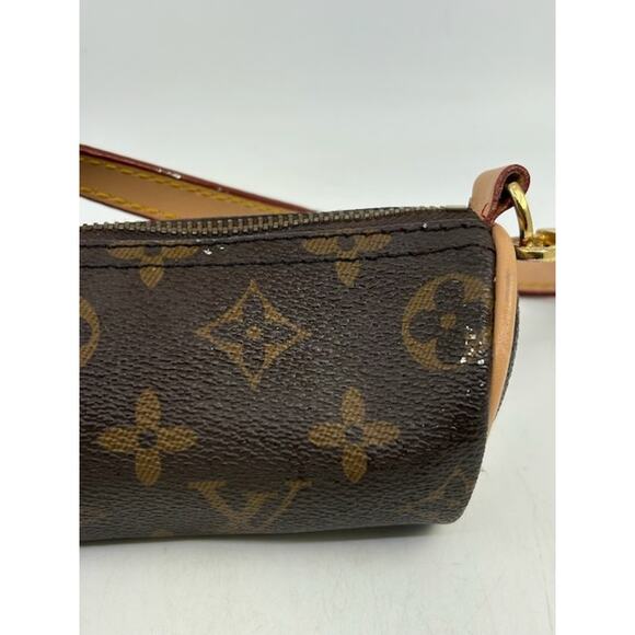 Louis Vuitton Pochette Papillon Mini Top Handle Hand Bag Monogram Leather Brown - Picture 6 of 8